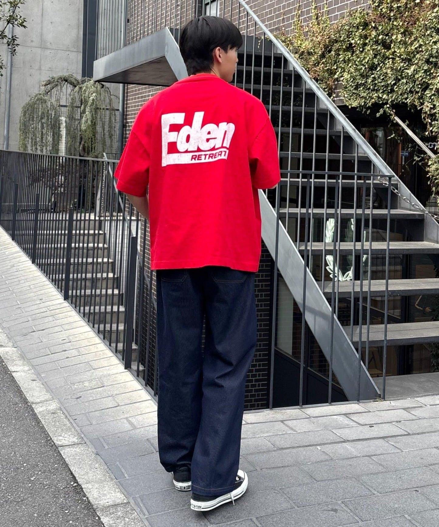 【男女通用】寬鬆剪裁圖案印花T恤