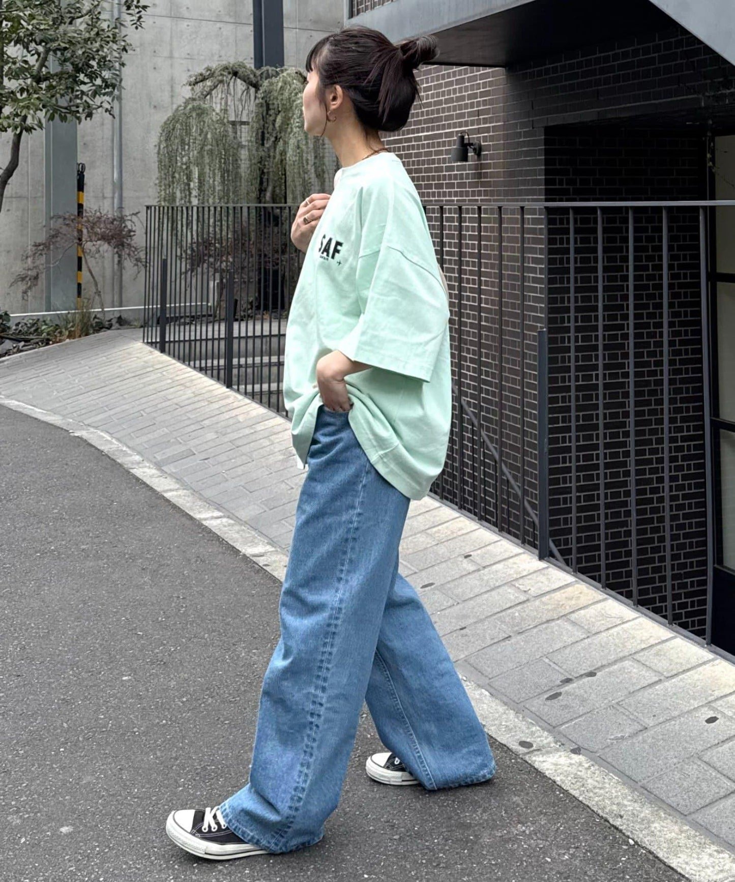 【男女通用】寬鬆剪裁圖案印花T恤