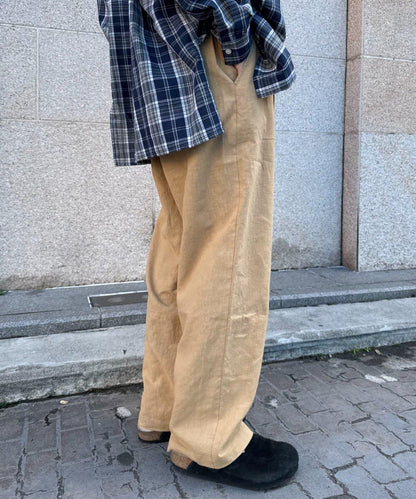 棉麻寬鬆褲