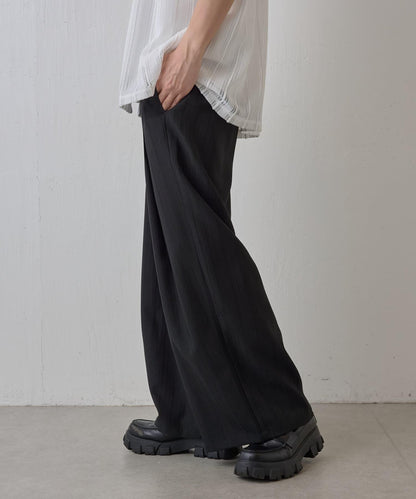 隨機斜紋2褶寬鬆褲