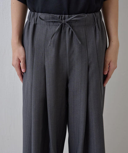 隨機斜紋2褶寬鬆褲