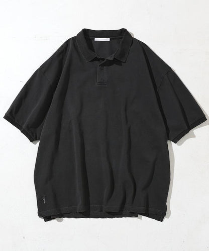 復古加工 超大尺碼Polo衫 / 獨特刺繡