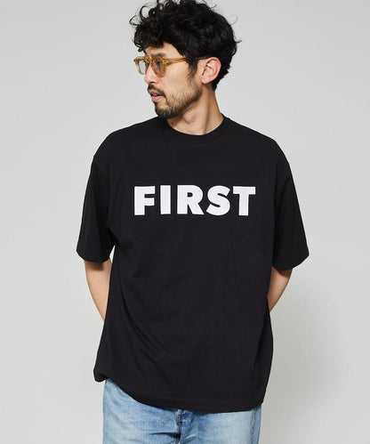 6盎司 前面標誌印花 圓領T恤 / 印花T恤 FIRST