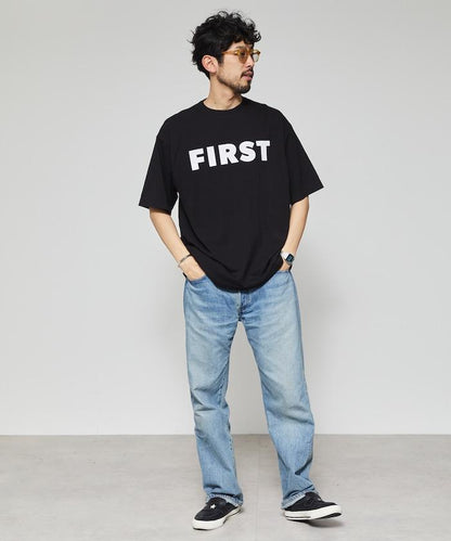 6盎司 前面標誌印花 圓領T恤 / 印花T恤 FIRST