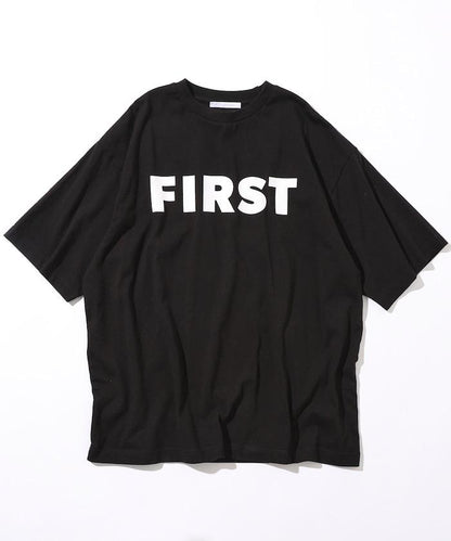 6盎司 前面標誌印花 圓領T恤 / 印花T恤 FIRST