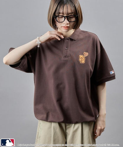 聯名 MLB 心形標誌刺繡Polo衫