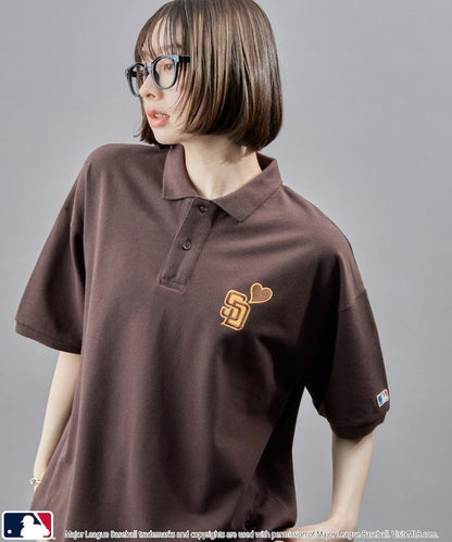 聯名 MLB 心形標誌刺繡Polo衫
