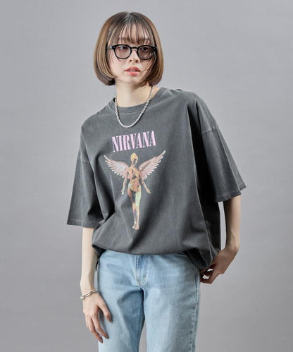 NIRVANA IN UTERO 色素T恤