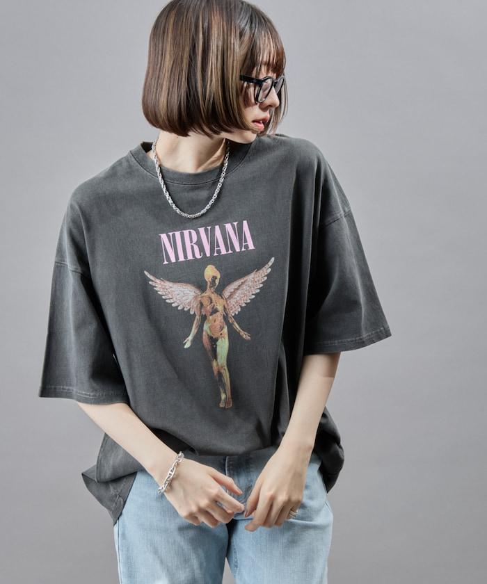 NIRVANA IN UTERO 色素T恤