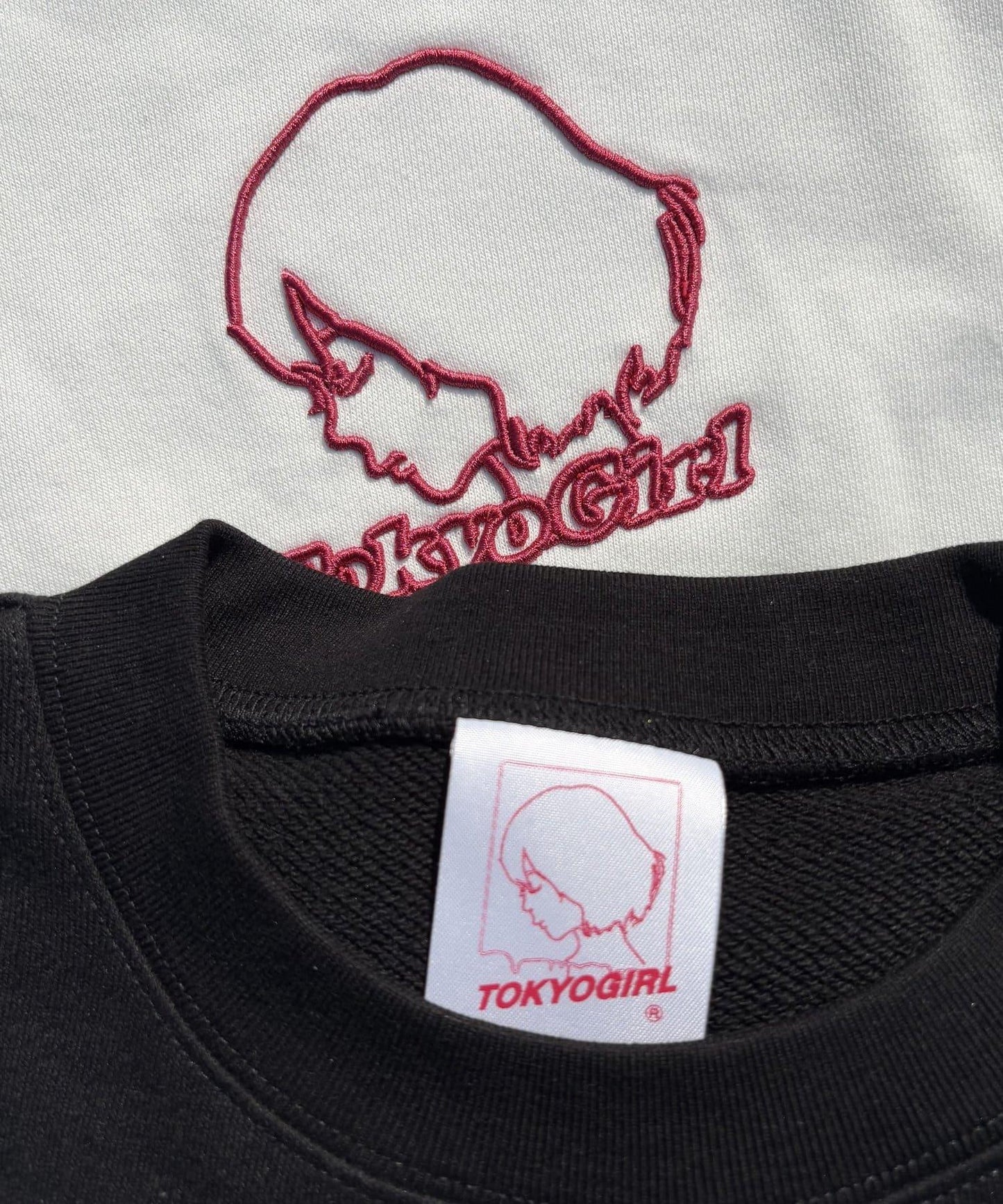 /2尺寸【東京女孩】3D刺繡logo圓領