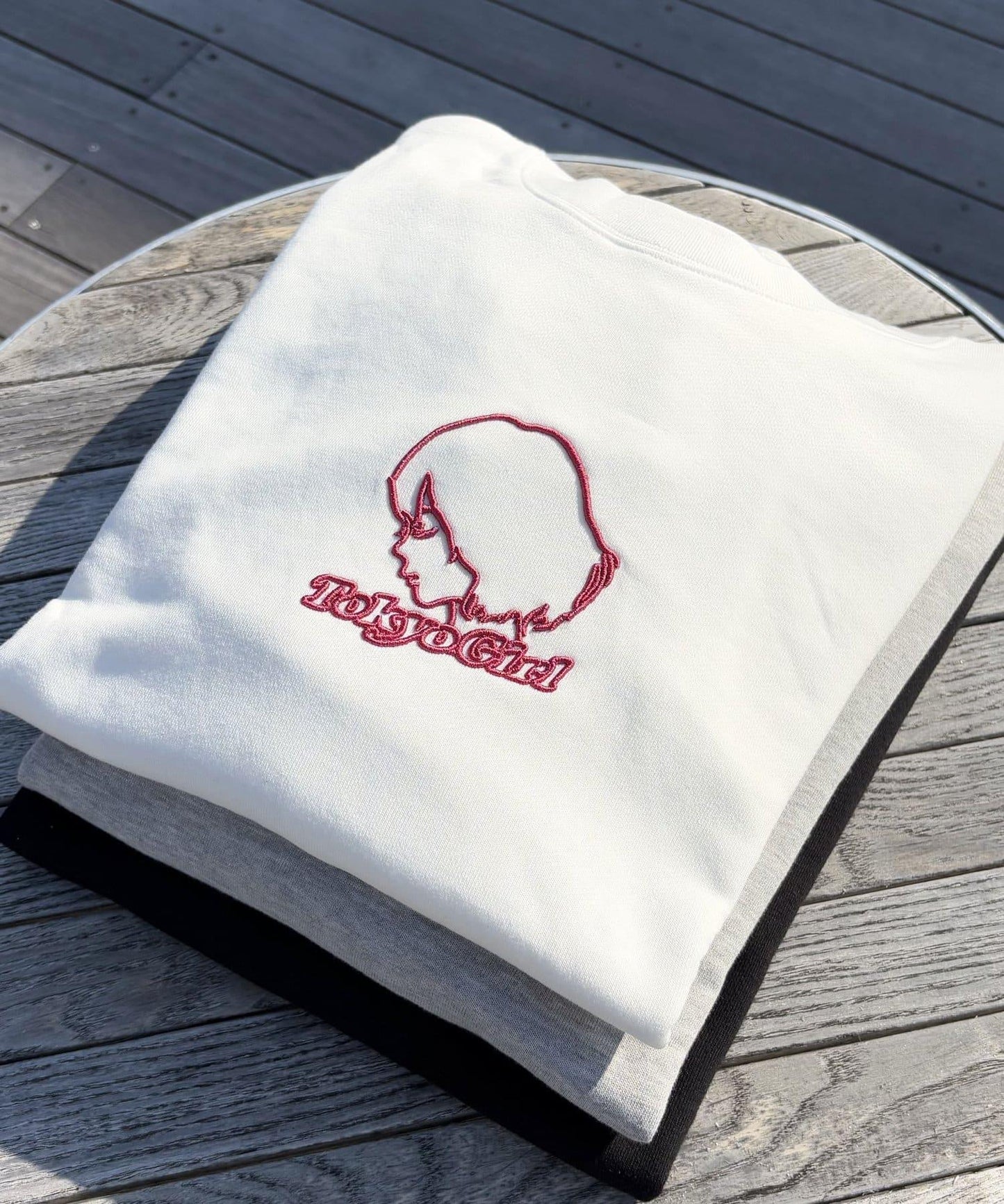 /2尺寸【東京女孩】3D刺繡logo圓領