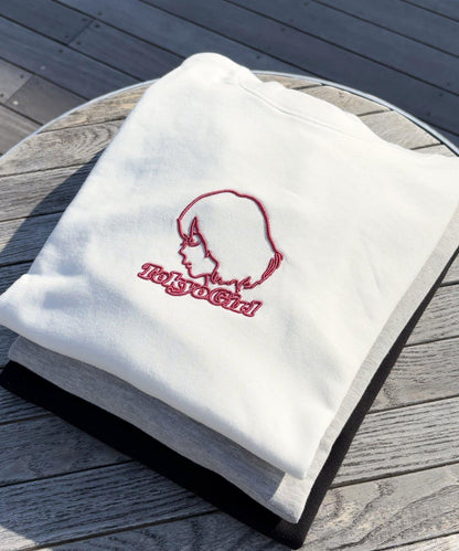 /2尺寸【東京女孩】3D刺繡logo圓領