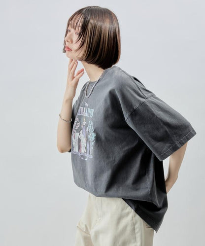 聯名 Villains 色素圖形T恤