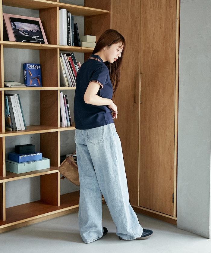 聯名 線條設計一點刺繡Polo衫
