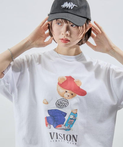 Bear Skate圖案印花T恤