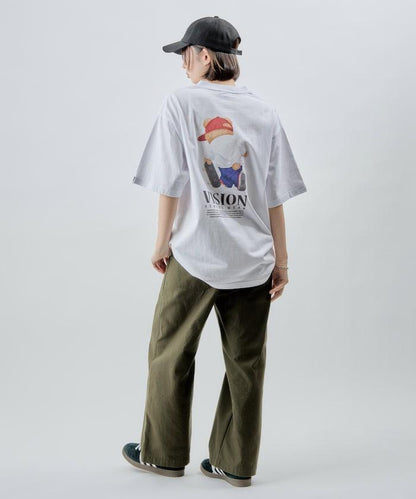 Bear Skate圖案印花T恤