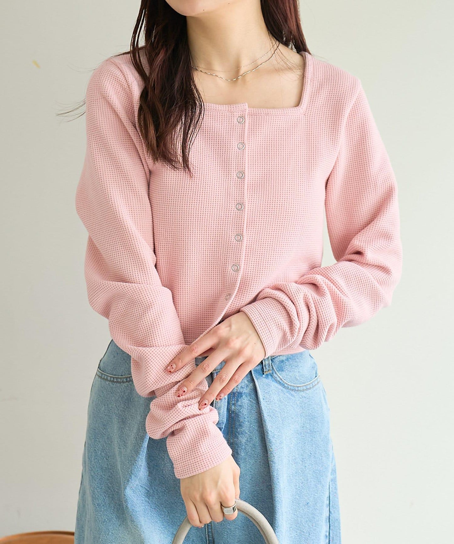 小花紋保暖開衫