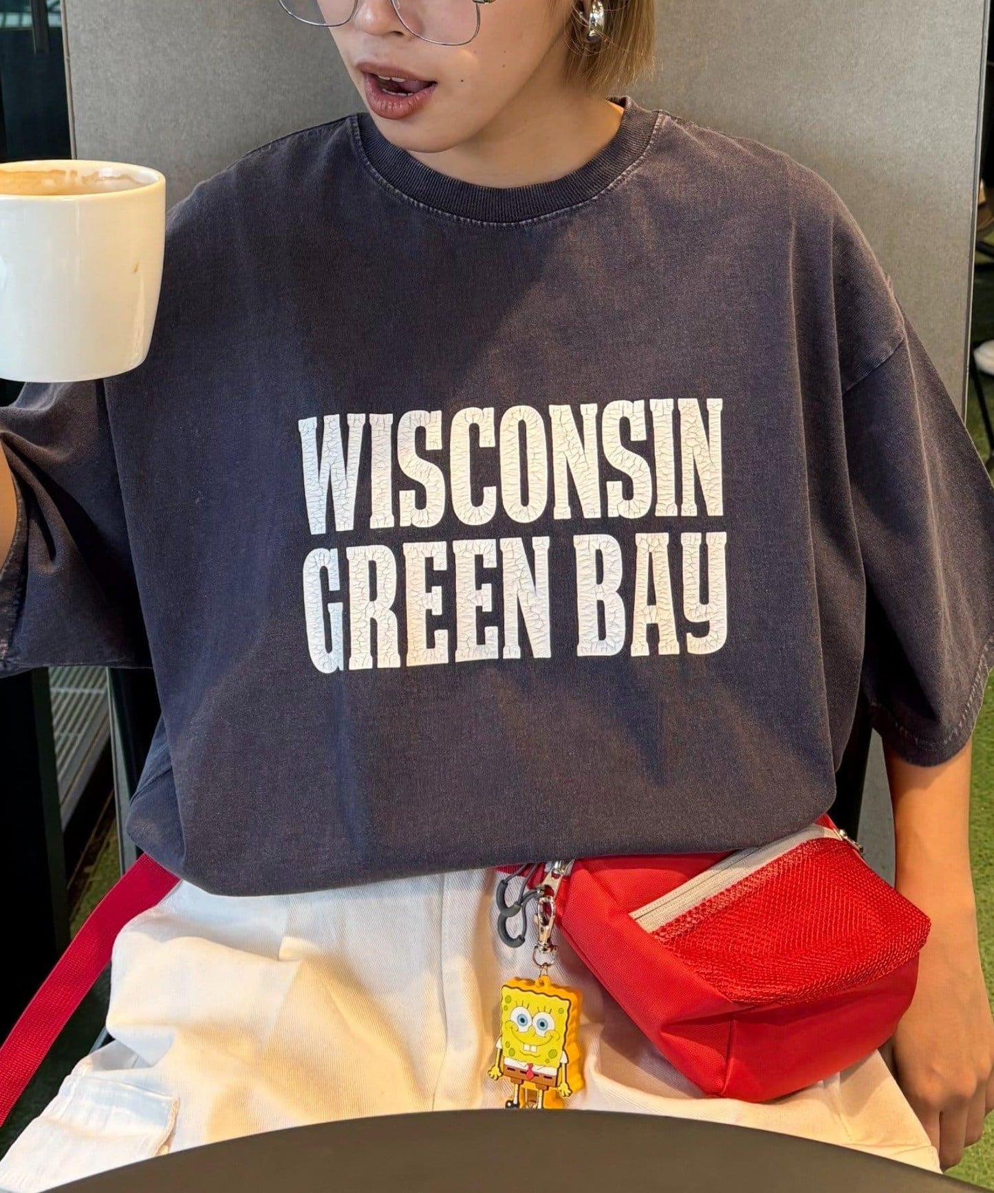 【男女通用】酸洗標誌T恤