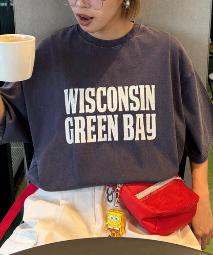 【男女通用】酸洗標誌T恤