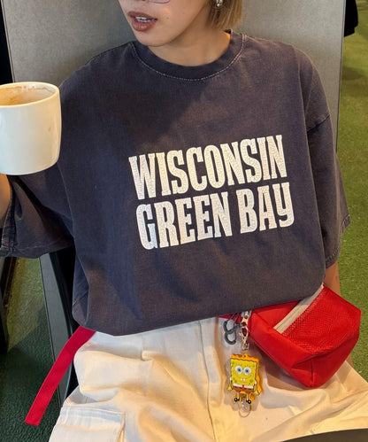 【男女通用】酸洗標誌T恤