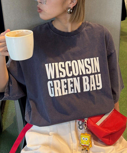 【男女通用】酸洗標誌T恤