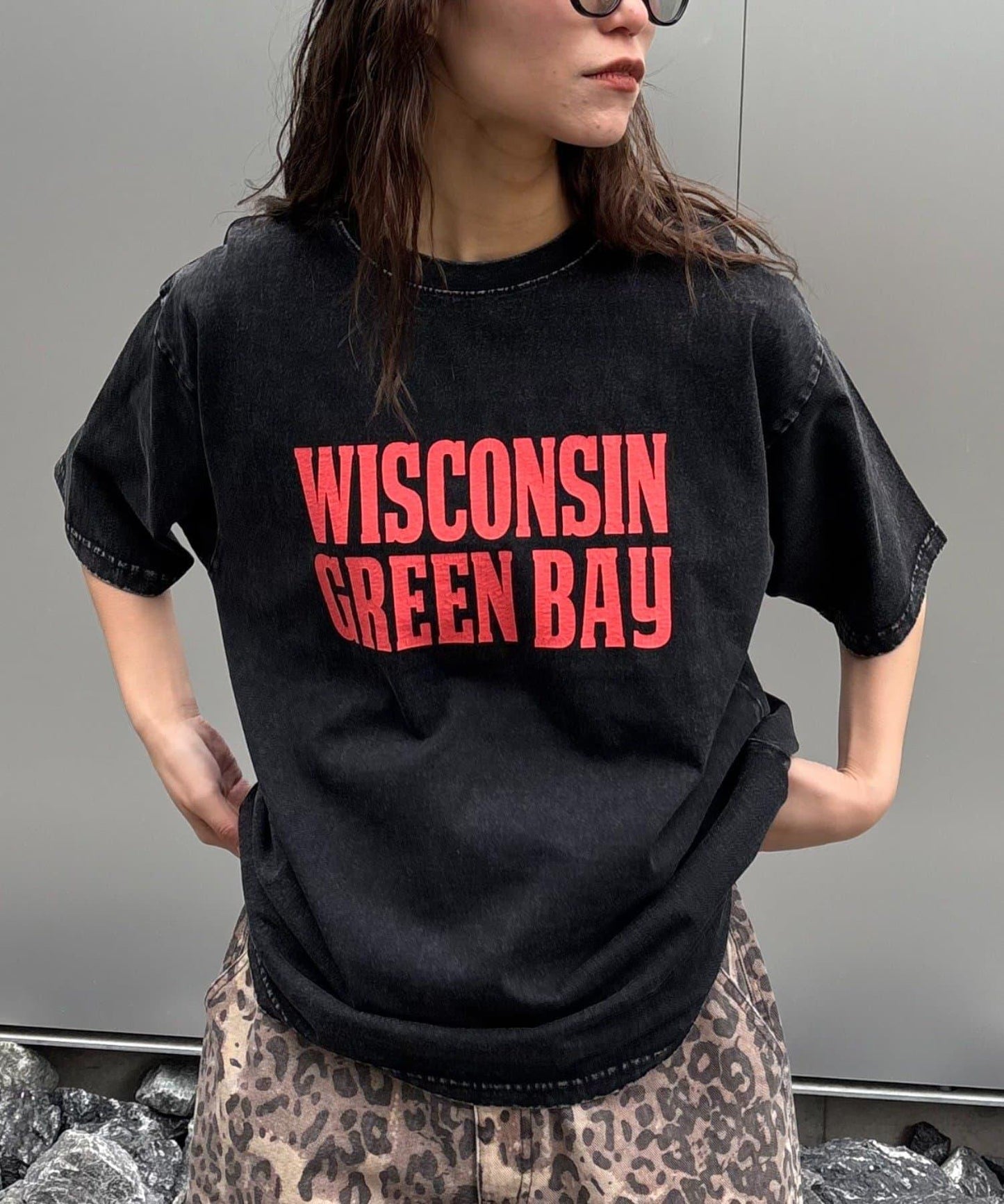 【男女通用】酸洗標誌T恤