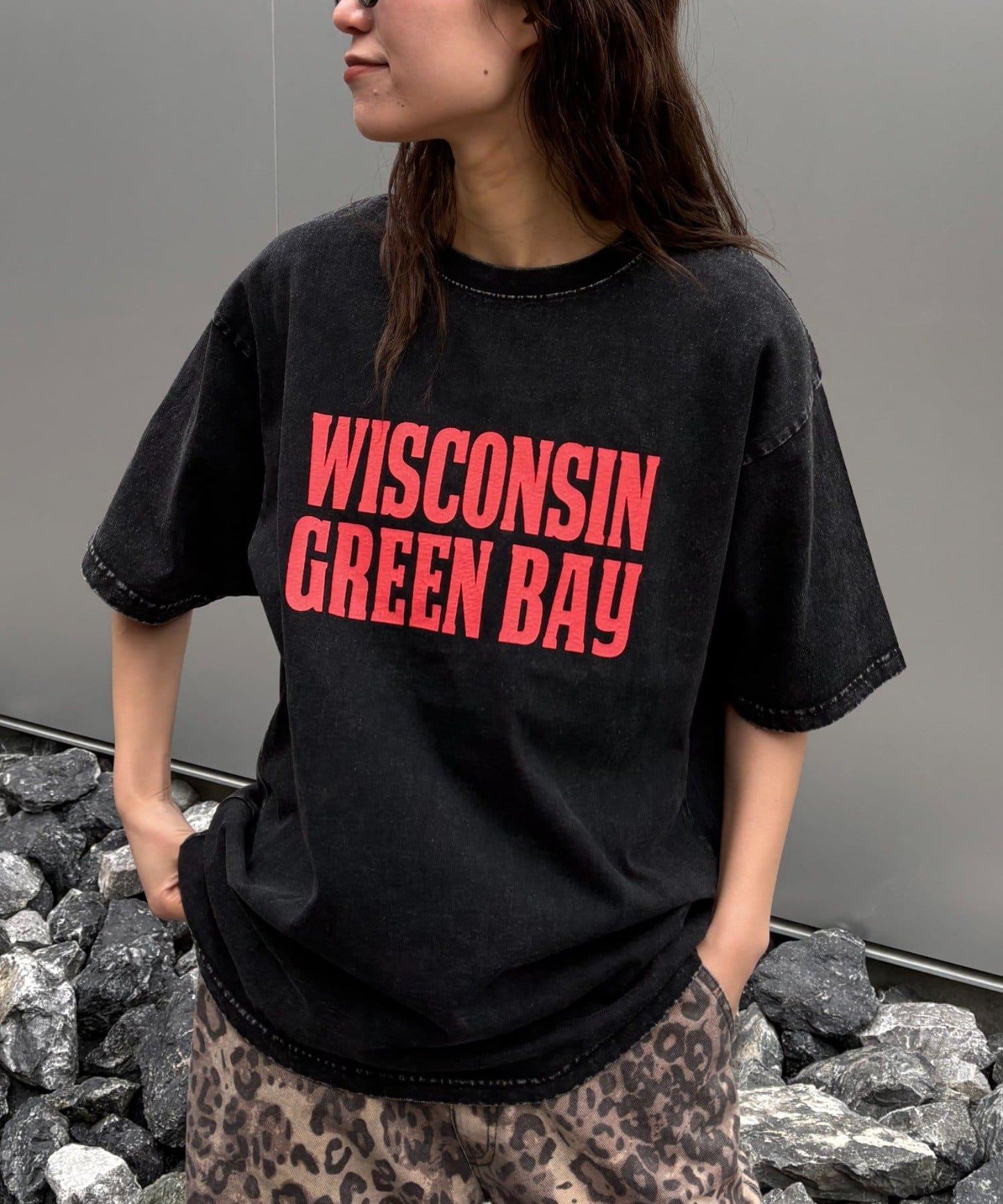 【男女通用】酸洗標誌T恤