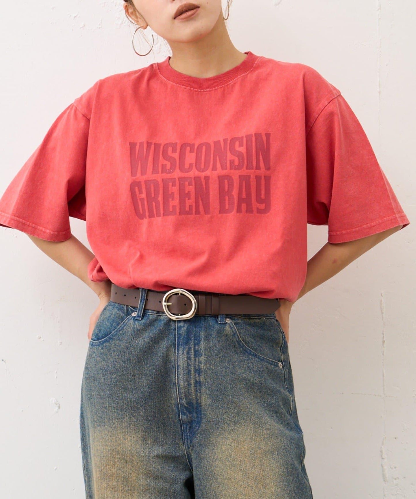 【男女通用】酸洗標誌T恤