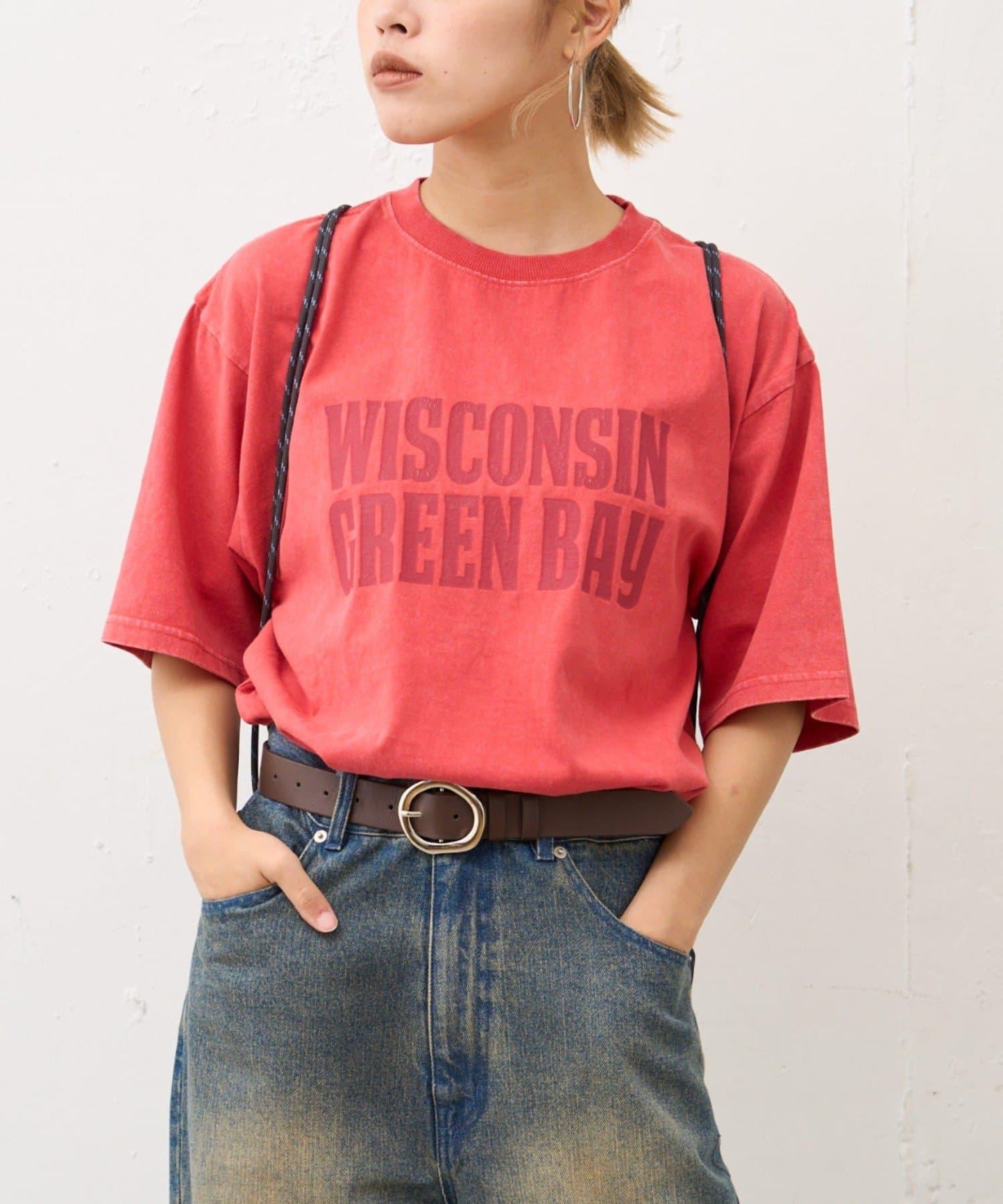 【男女通用】酸洗標誌T恤