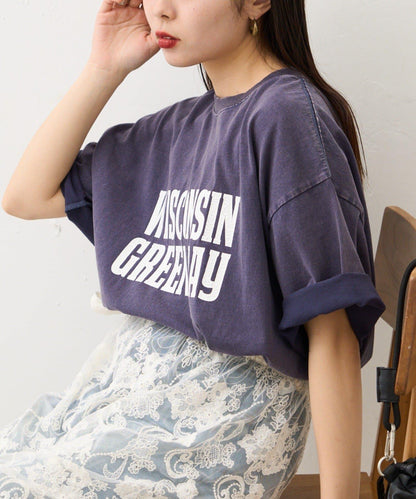 【男女通用】酸洗標誌T恤