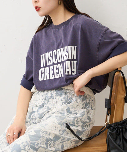 【男女通用】酸洗標誌T恤