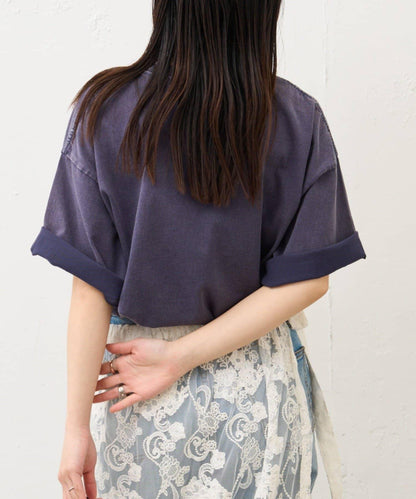 【男女通用】酸洗標誌T恤