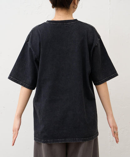 【男女通用】酸洗標誌T恤