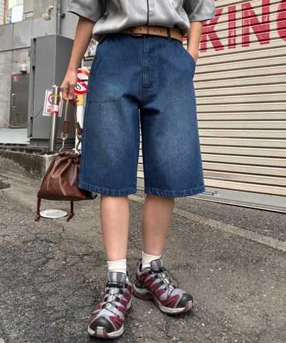 【男女通用】混搭牛仔短褲