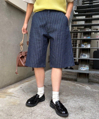 【男女通用】混搭牛仔短褲