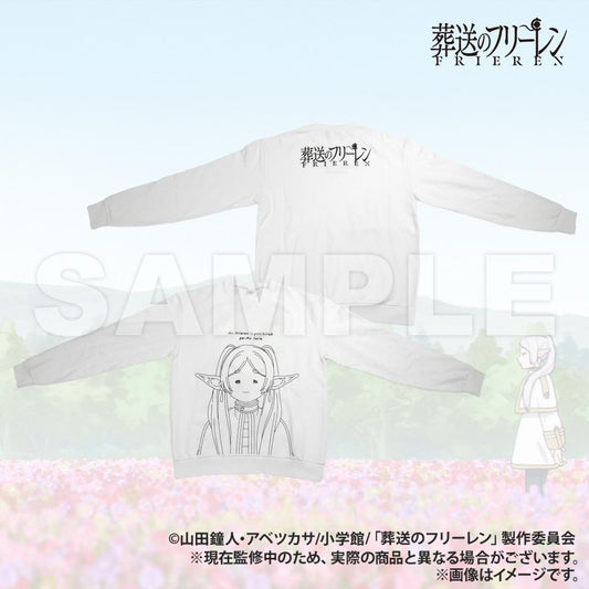 《葬送的芙莉蓮》 | AMICIS 沮喪臉款衛衣 白色 XL尺寸