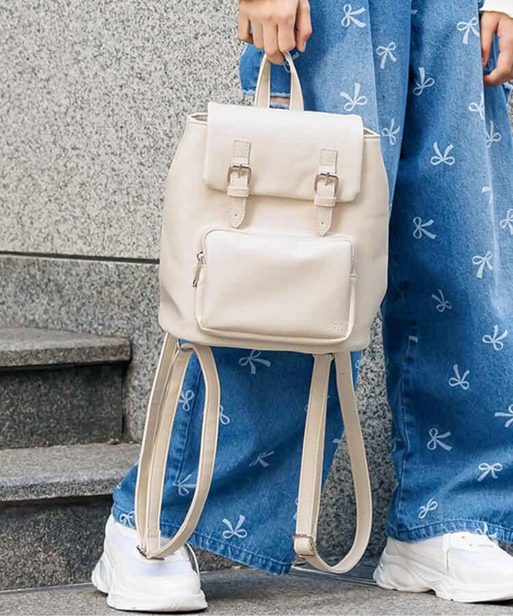 W腰帶風格迷你雙肩包