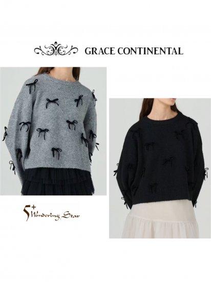 【GRACE CONTINENTAL】蝴蝶結針織上衣（女士）【共2色】