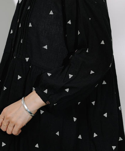 印度 幾何學 刺繡襯衫＜套裝搭配款＞