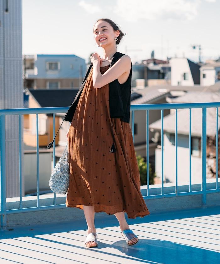 印度 幾何刺繡 女士連衣裙