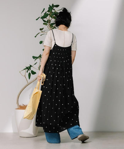 印度 幾何刺繡 女士連衣裙