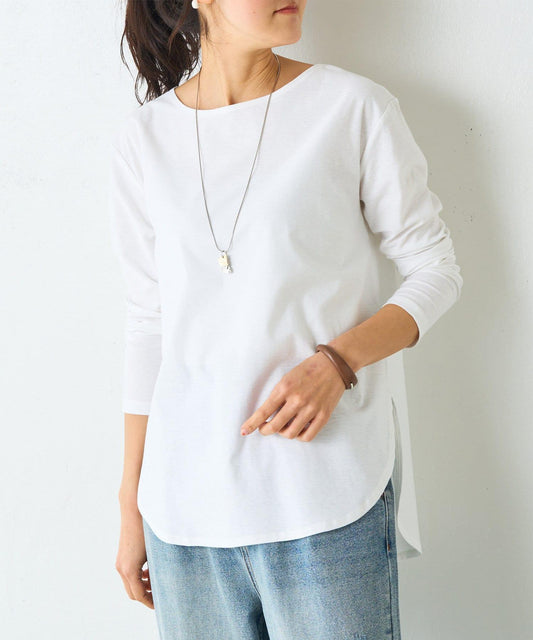 條紋純棉長袖T-shirt