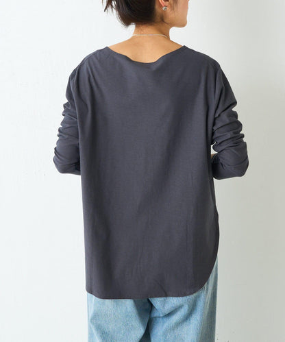 條紋純棉長袖T-shirt