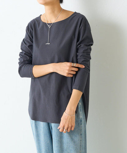 條紋純棉長袖T-shirt