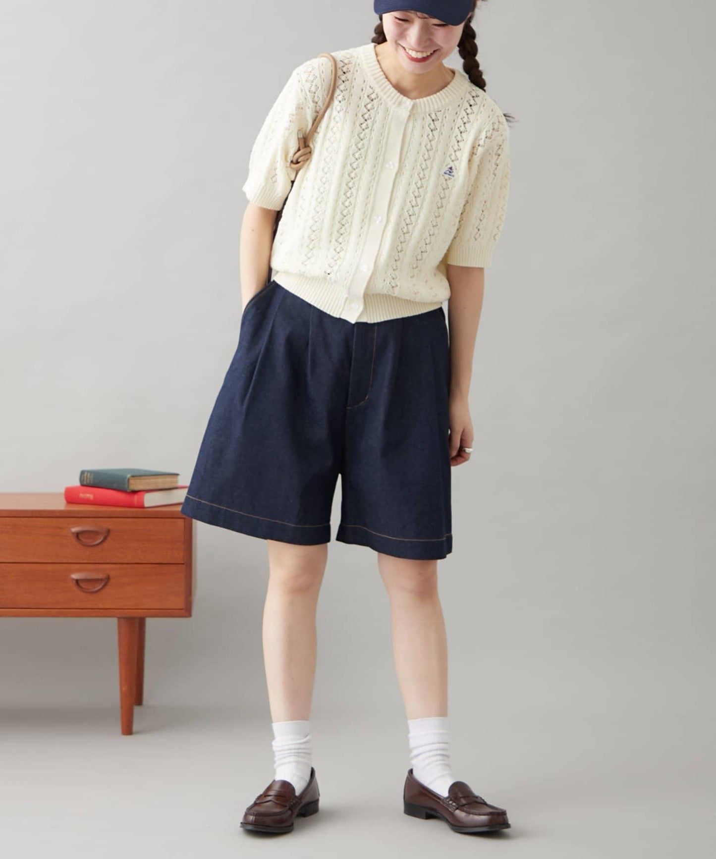 【GEVACO】透孔編織短袖開衫