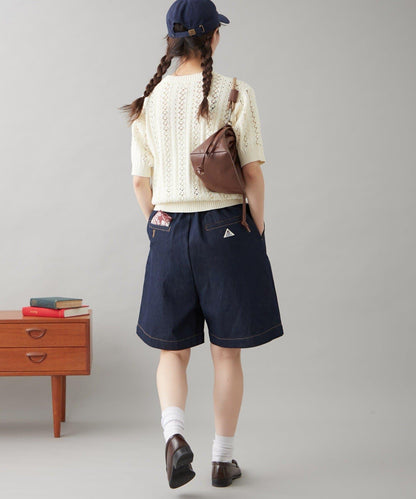 【GEVACO】透孔編織短袖開衫