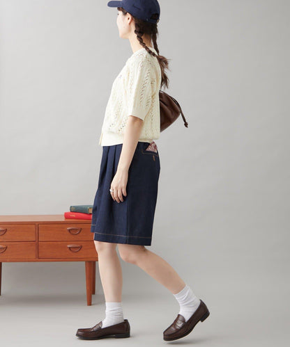 【GEVACO】透孔編織短袖開衫