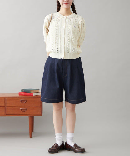 【GEVACO】透孔編織短袖開衫