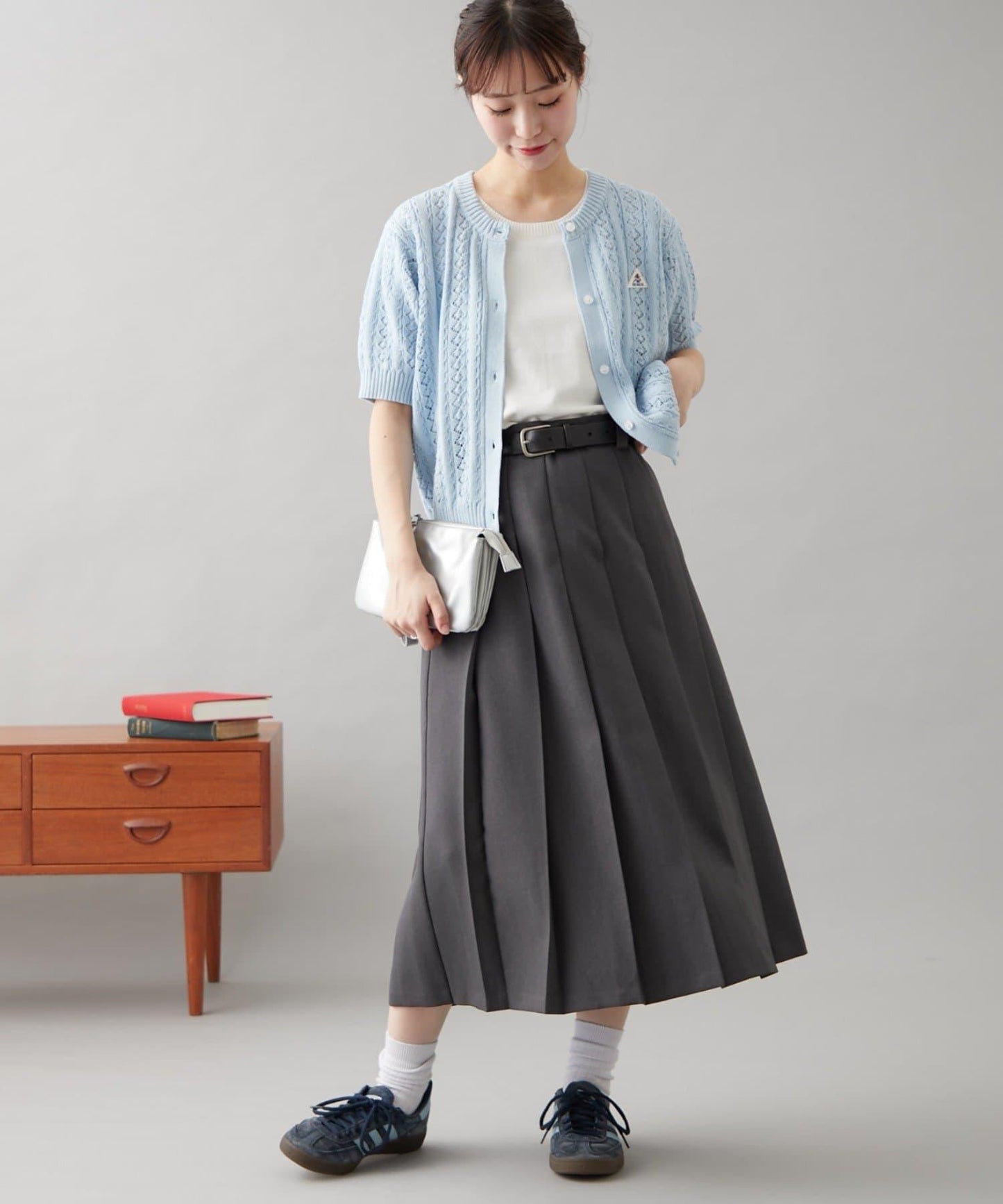 【GEVACO】透孔編織短袖開衫