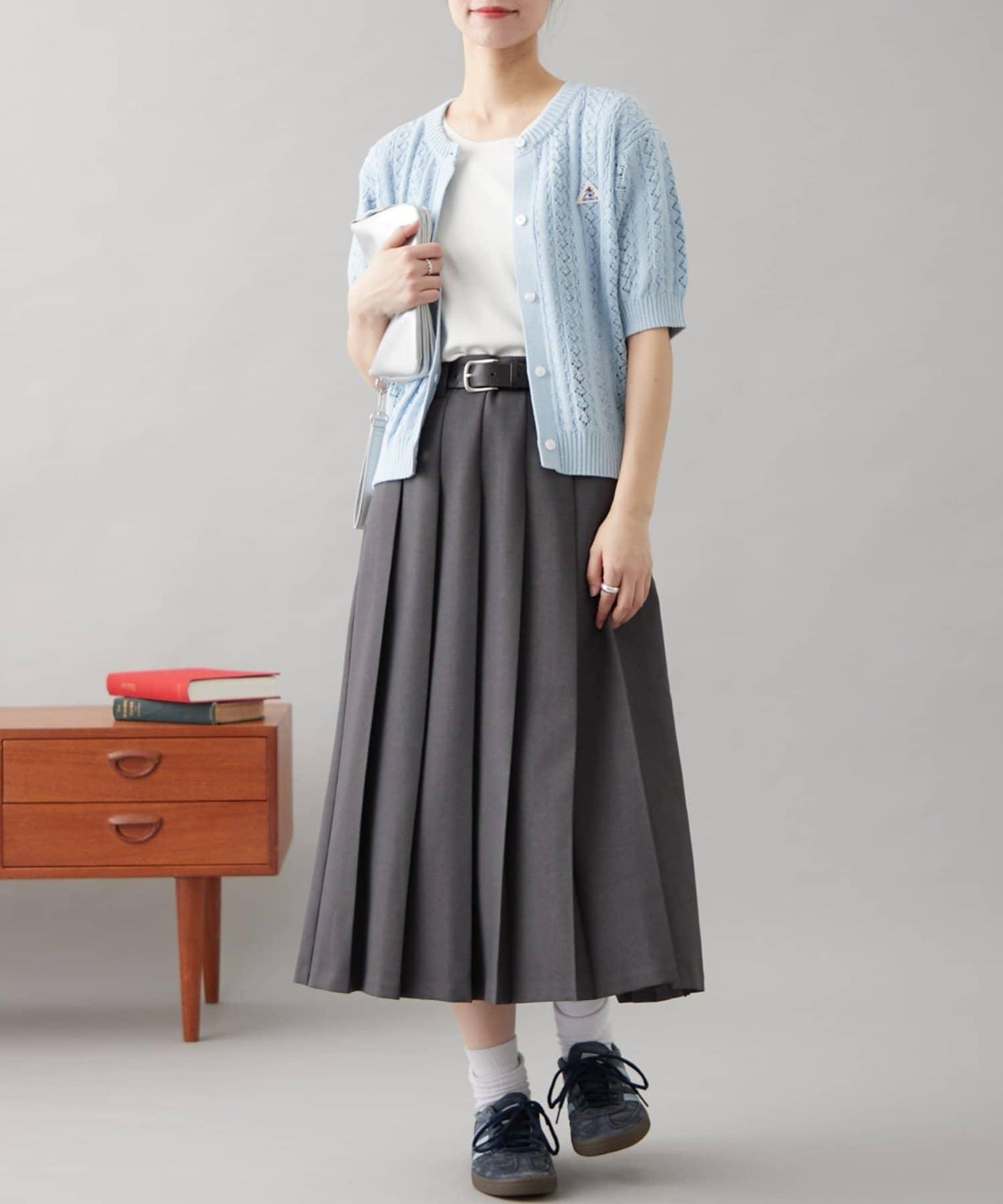 【GEVACO】透孔編織短袖開衫